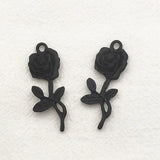 Flower Charm Pendant for DIY Jewelry Making, 100pcs