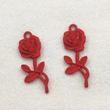 Flower Charm Pendant for DIY Jewelry Making, 100pcs