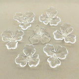 Arrival! 36x38mm 100pcs Acrylic Clear Flower Beads DIY Parts