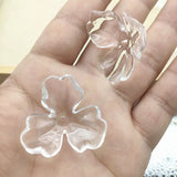 Arrival! 36x38mm 100pcs Acrylic Clear Flower Beads DIY Parts