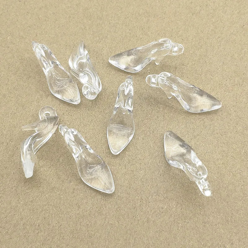 Clear Acrylic High Heels Beads 270pcs for Necklace Earring DIY