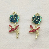 Arrival! 37x13mm 50pcs Zinc Alloy Flower Charm For Jewelry DIY Parts