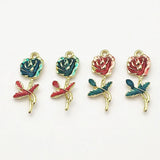 Arrival! 37x13mm 50pcs Zinc Alloy Flower Charm For Jewelry DIY Parts