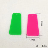 Neon Effect Trapezoid Charm Earring DIY 100pcs