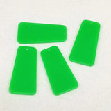 Neon Effect Trapezoid Charm Earring DIY 100pcs