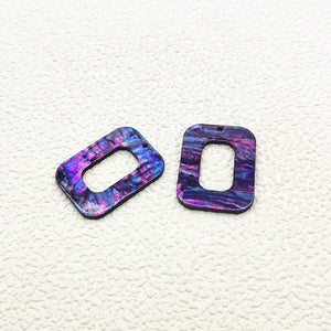 Arrival! Acrylic Shell Rectangle Charm 30pcs Earrings DIY