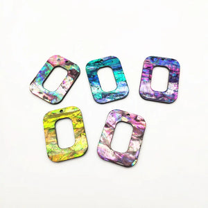 Arrival! Acrylic Shell Rectangle Charm 30pcs Earrings DIY