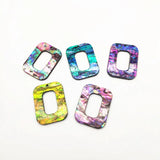 Arrival! Acrylic Shell Rectangle Charm 30pcs Earrings DIY