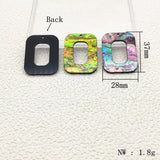 Arrival! Acrylic Shell Rectangle Charm 30pcs Earrings DIY