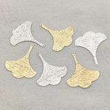 Brass Leaves Charm Pendants, DIY Jewelry Findings, 100pcs