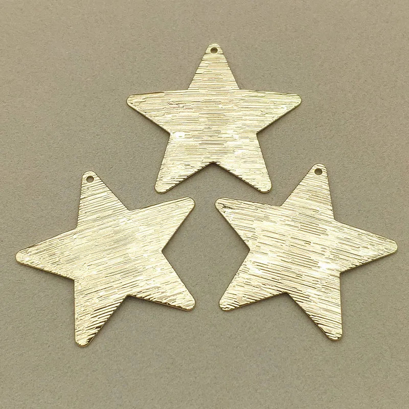 Arrival! Brass Star-Shape Charm Pendants 50pcs