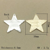 Arrival! Brass Star-Shape Charm Pendants 50pcs