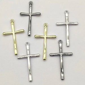 100pcs Zinc Alloy Cross Charm Pendants for DIY Jewelry Making