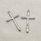 100pcs Zinc Alloy Cross Charm Pendants for DIY Jewelry Making