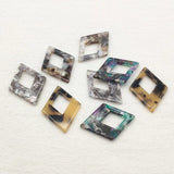 Acetic Acid Rhombus Charm for Necklace/Earring DIY Parts