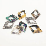 Acetic Acid Rhombus Charm for Necklace/Earring DIY Parts