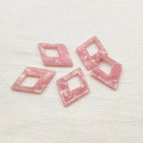 Arrival! 38x28mm 50pcs Acetic Acid Rhombus Charm for Necklace/Earring DIY Parts