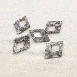 Acetic Acid Rhombus Charm for Necklace/Earring DIY Parts