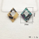 Acetic Acid Rhombus Charm for Necklace/Earring DIY Parts