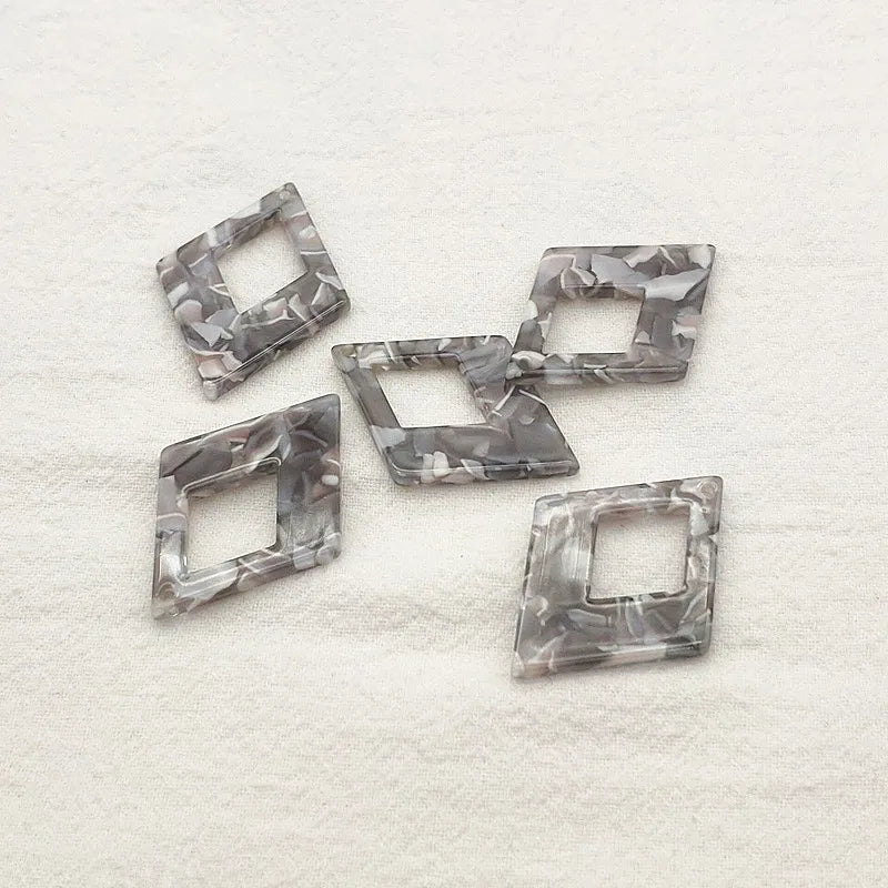 Acetic Acid Rhombus Charm for Necklace/Earring DIY Parts