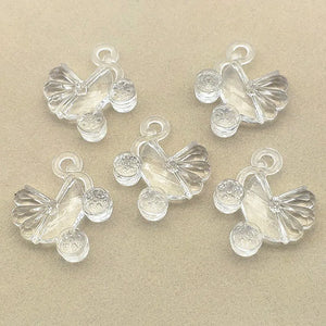 130pcs Clear Acrylic Car Beads Earring/Necklace DIY Parts
