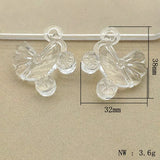 130pcs Clear Acrylic Car Beads Earring/Necklace DIY Parts