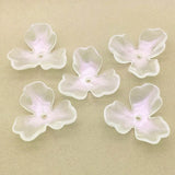 100pcs Clear Magic Flower Beads For DIY Jewelry, 38x35mm