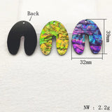 Arrival! Acrylic Shell Charm Earrings DIY Parts 30pcs