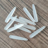 500pcs Clear Matte Frosted Drop Beads Necklace Earrings DIY Jewelry Components