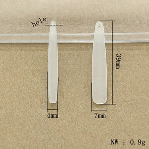 500pcs Clear Matte Frosted Drop Beads Necklace Earrings DIY Jewelry Components