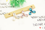 40Pc Colorful Crystal Flower Pendants DIY Jewelry Findings