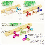 40Pc Colorful Crystal Flower Pendants DIY Jewelry Findings