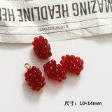 40pcs Jelly Colorful Fruit Grape DIY Charms Necklace Bracelet Pendants