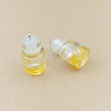40pcs 25*20MM Colorful Glitter Glass Bottle Charms DIY Jewelry Pendants