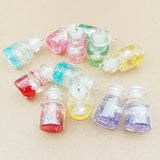 40pcs 25*20MM Colorful Glitter Glass Bottle Charms DIY Jewelry Pendants
