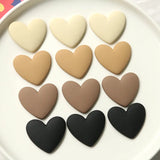 40pcs Heart Resin Cabochons 34*38mm Girls Jewelry Hair Rope Patch Sticker