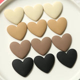 40pcs Heart Resin Cabochons 34*38mm Girls Jewelry Hair Rope Patch Sticker