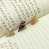 40pcs 3D Animal Bird Enamel Alloy Charms Necklace Pendants