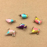 40pcs 3D Animal Bird Enamel Alloy Charms Necklace Pendants