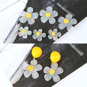 40pcs/Lot Resin Flower Charms Transparent Earring Necklace Bracelet Pendants