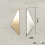 100pcs Brass Triangle Pendant Charm for DIY Jewelry Making