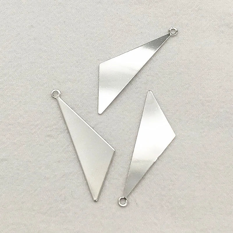 100pcs Brass Triangle Pendant Charm for DIY Jewelry Making