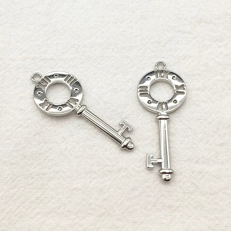 Arrival! 40x15mm 100pcs Zinc Alloy Key Charm for DIY Jewelry, Findings