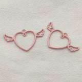 Heart Shape Charm Zinc Alloy Pendants 100pcs for Earrings DIY