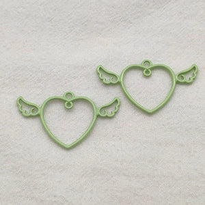 Heart Shape Charm Zinc Alloy Pendants 100pcs for Earrings DIY