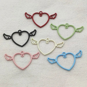 Heart Shape Charm Zinc Alloy Pendants 100pcs for Earrings DIY