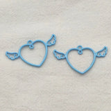 Heart Shape Charm Zinc Alloy Pendants 100pcs for Earrings DIY