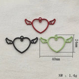 Heart Shape Charm Zinc Alloy Pendants 100pcs for Earrings DIY