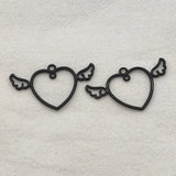 Heart Shape Charm Zinc Alloy Pendants 100pcs for Earrings DIY