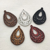 Wood Charm Drop Pendants 100pcs for DIY Jewelry Making